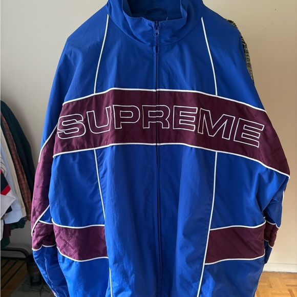 Supreme Blue and Burgundy Windbreaker (Jacket and pants) - Picture 13 of 14